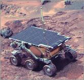 Photo of Sojourner exploring Mars.